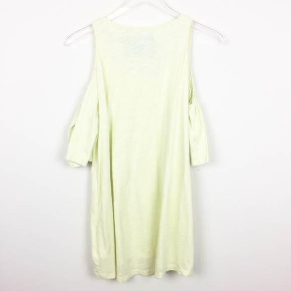Akemi + Kin | Anthro Promonade Yellow Cold Shoulder Tee Top - Picture 4 of 6